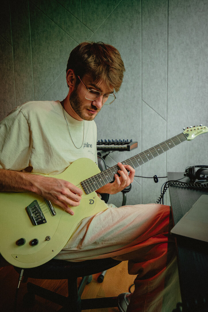 Arnie in the studio